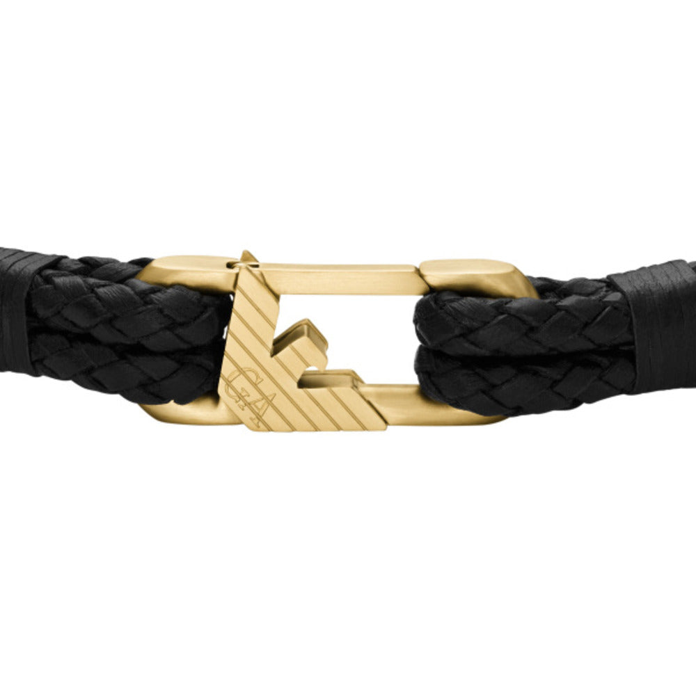 Men Eagle Logo Black Bracelet