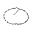 Men Eagle Logo Silver Bracelet