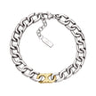 Men Eagle Logo Silver Bracelet