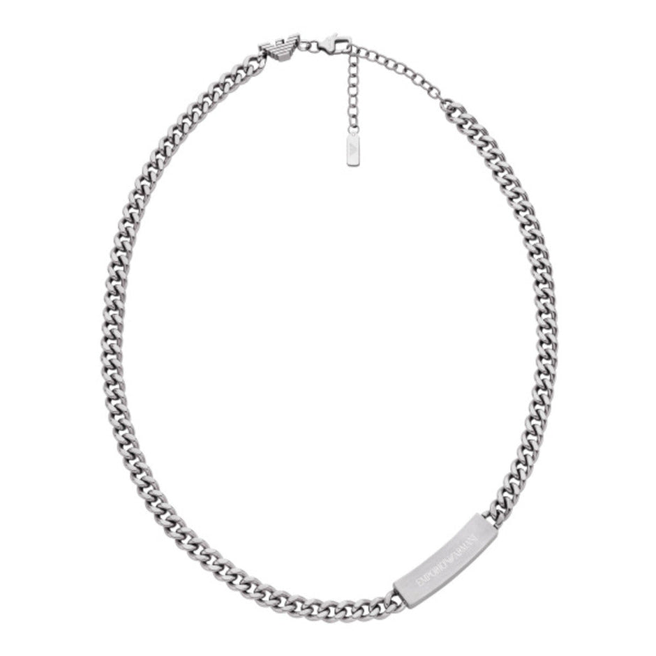Men Eagle Logo Silver Necklace