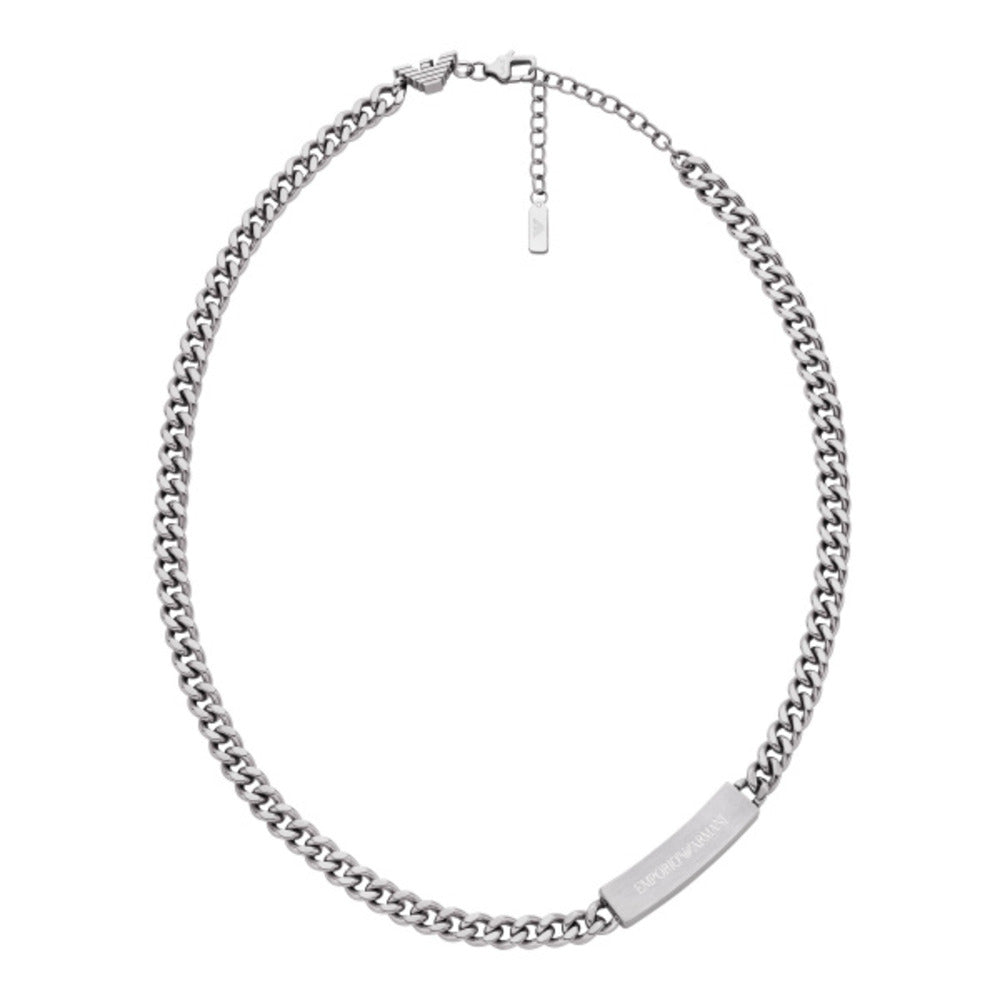 Men Eagle Logo Silver Necklace