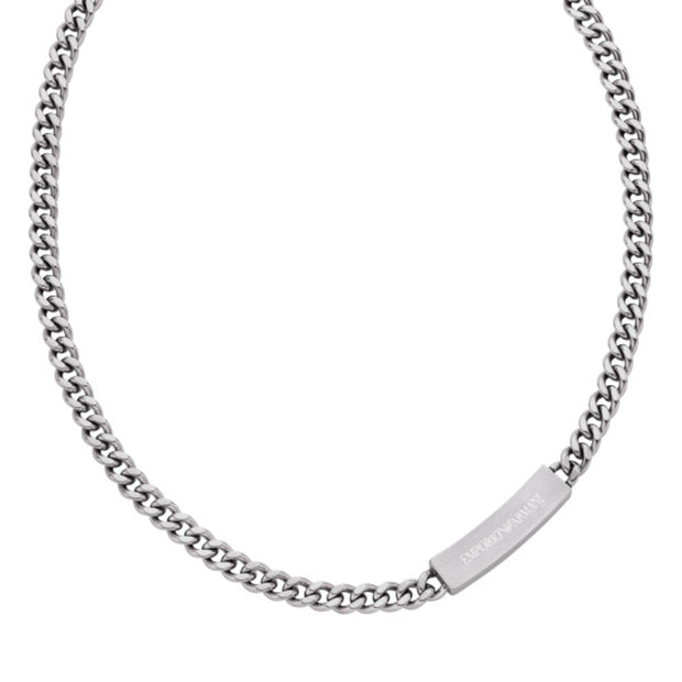 Men Eagle Logo Silver Necklace