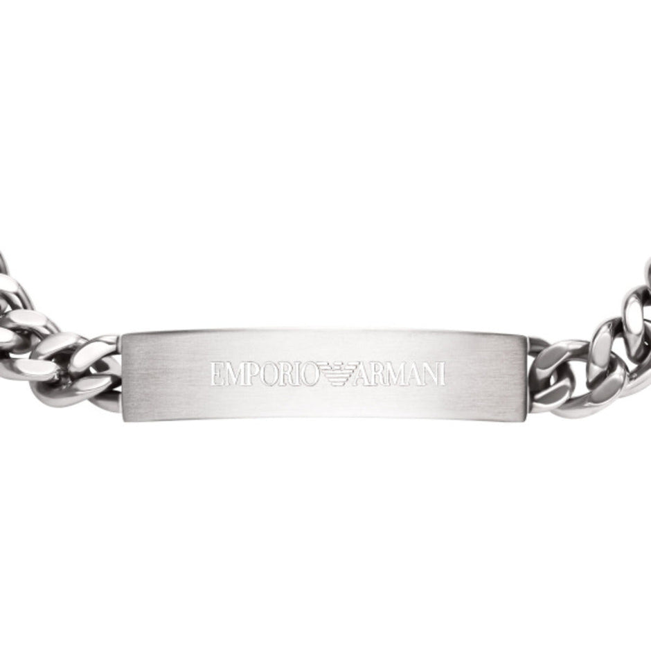 Men Eagle Logo Silver Bracelet