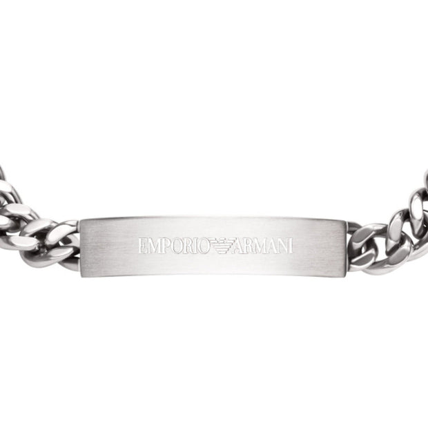 Men Eagle Logo Silver Bracelet