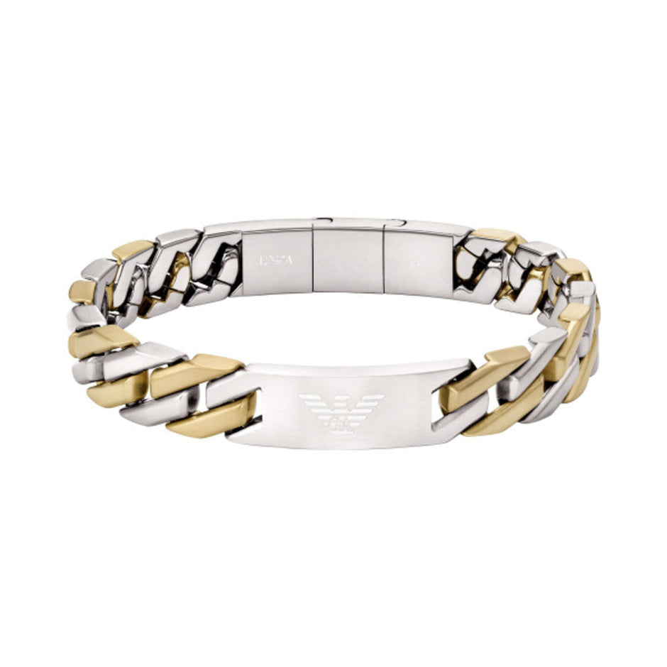 Men Eagle Logo Silver Bracelet