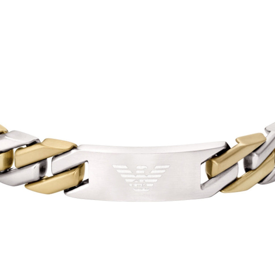 Men Eagle Logo Silver Bracelet