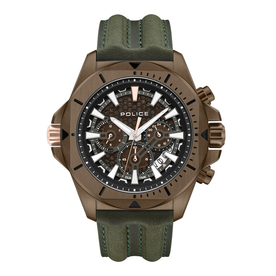 Men Electrical Brown 46mm Watch