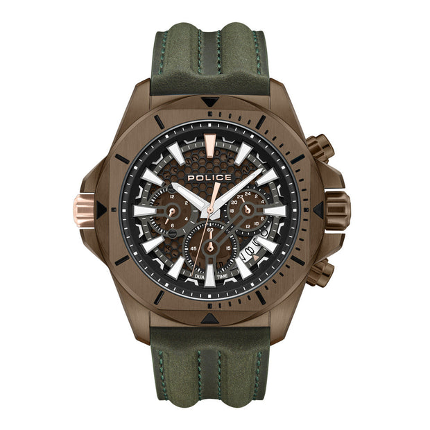 Men Electrical Brown 46mm Watch