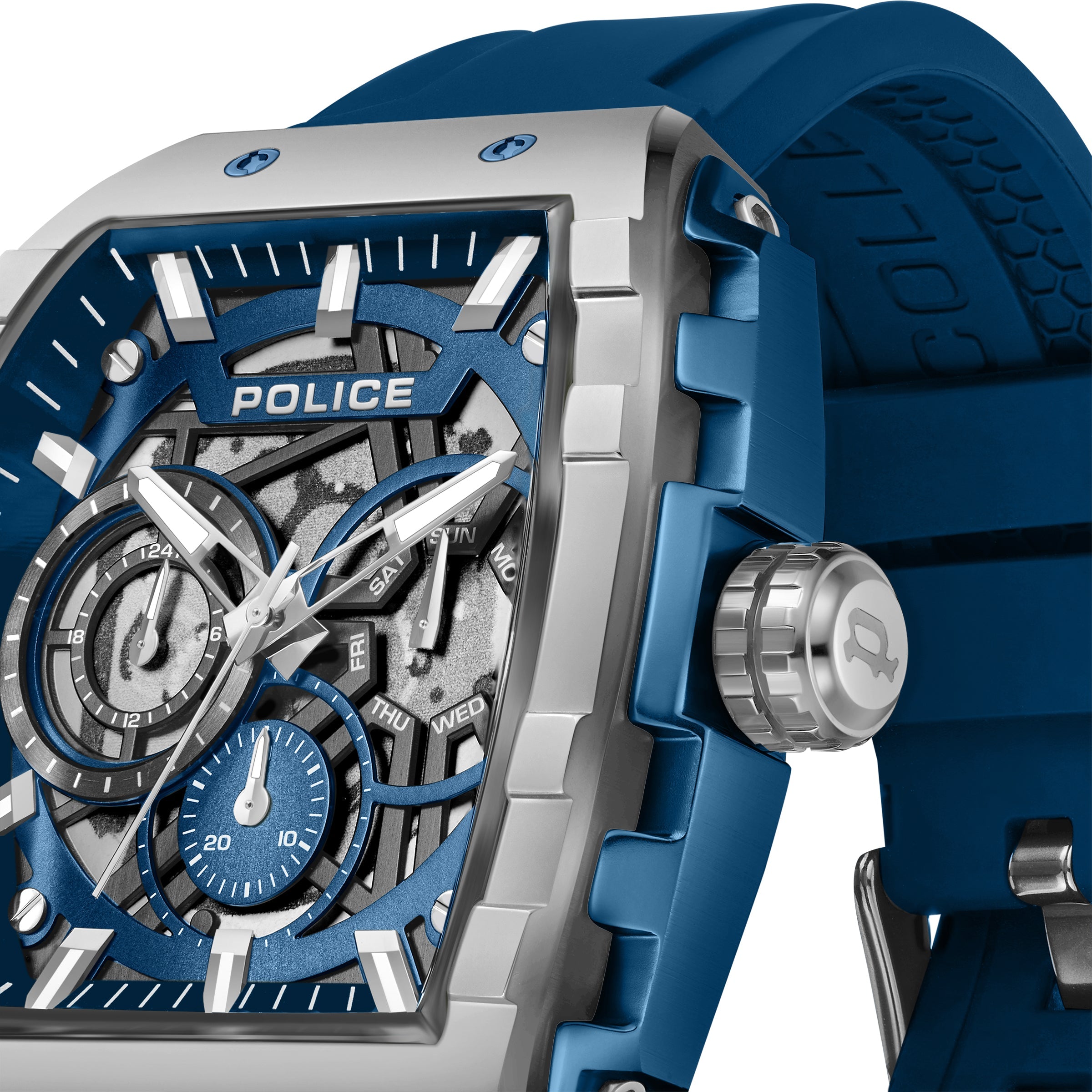 Men Flash  Blue 48.5X51mm Watch