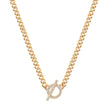 Women Orietta O Crossed Blue Necklace
