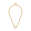 Women Orietta O Crossed Blue Necklace