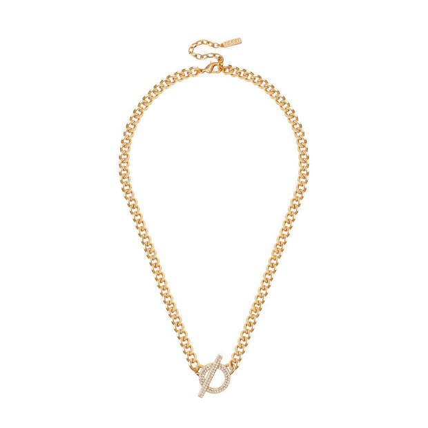 Women Orietta O Crossed Blue Necklace