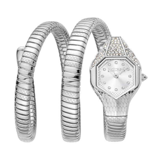 Women Just Glam Evo7 Silver Watch