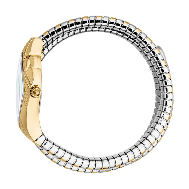 Women Cristallo Two Tone Silver & Gold 22 X 36.5mm Watch