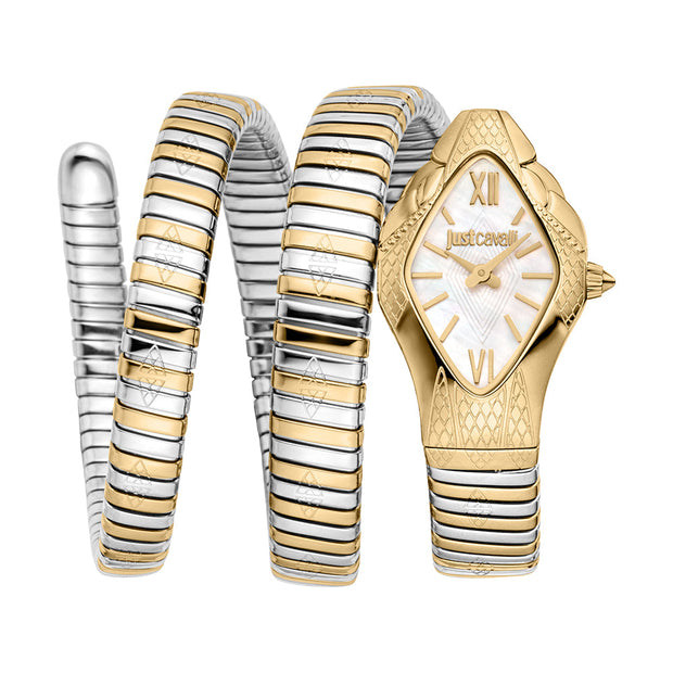 Women Cristallo Two Tone Silver & Gold 22 X 36.5mm Watch