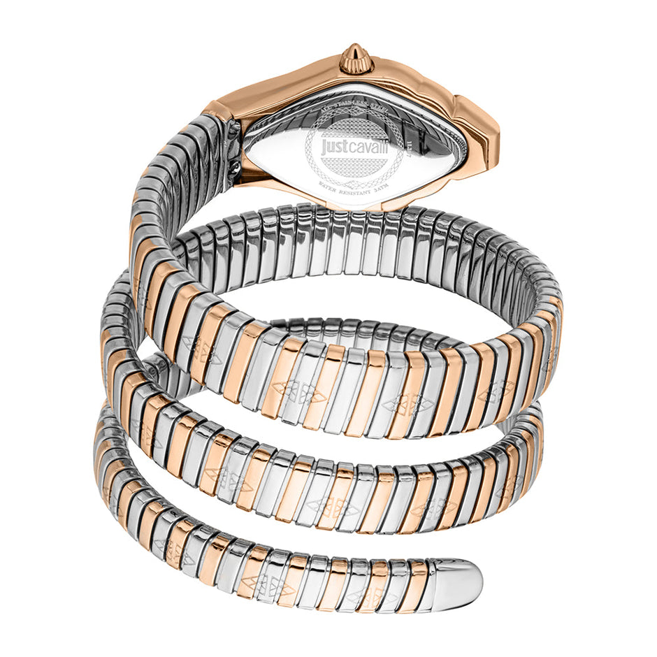 Women Cristallo Two Tone Silver & Rose Gold 22 X 36.5mm Watch