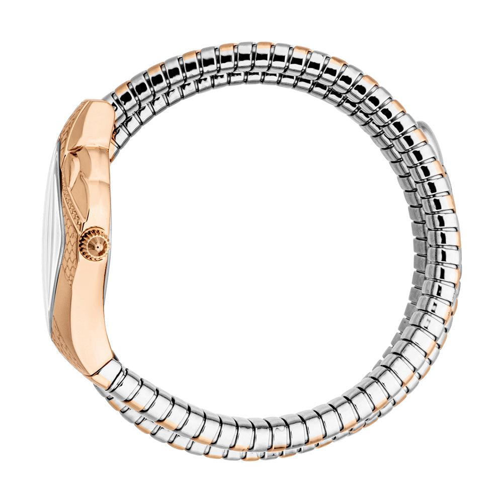 Women Cristallo Two Tone Silver & Rose Gold 22 X 36.5mm Watch