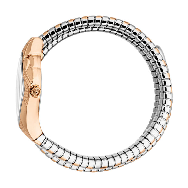 Women Cristallo Two Tone Silver & Rose Gold 22 X 36.5mm Watch