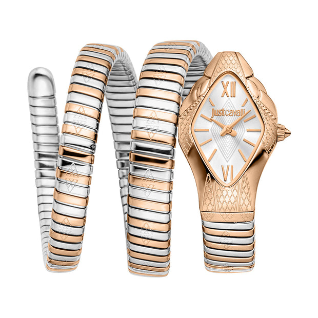 Women Cristallo Two Tone Silver & Rose Gold 22 X 36.5mm Watch