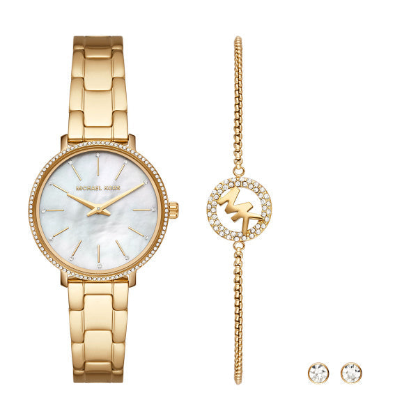 Women Pyper Golden Watch Set