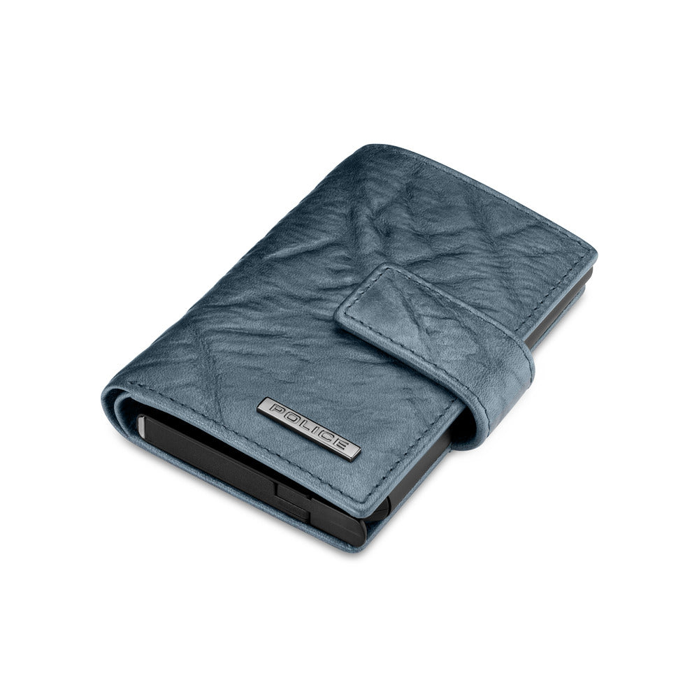 Men Automatic Navy Blue Card Holder