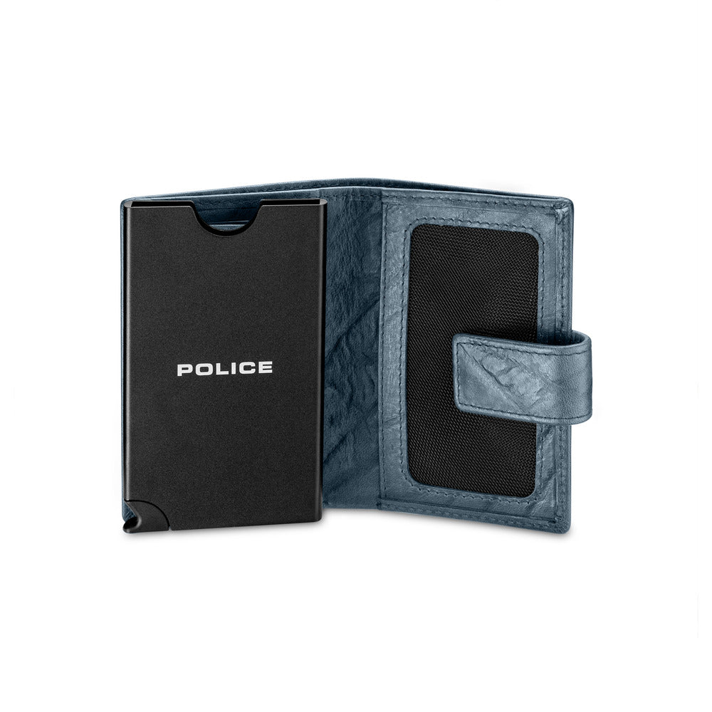 Men Automatic Navy Blue Card Holder