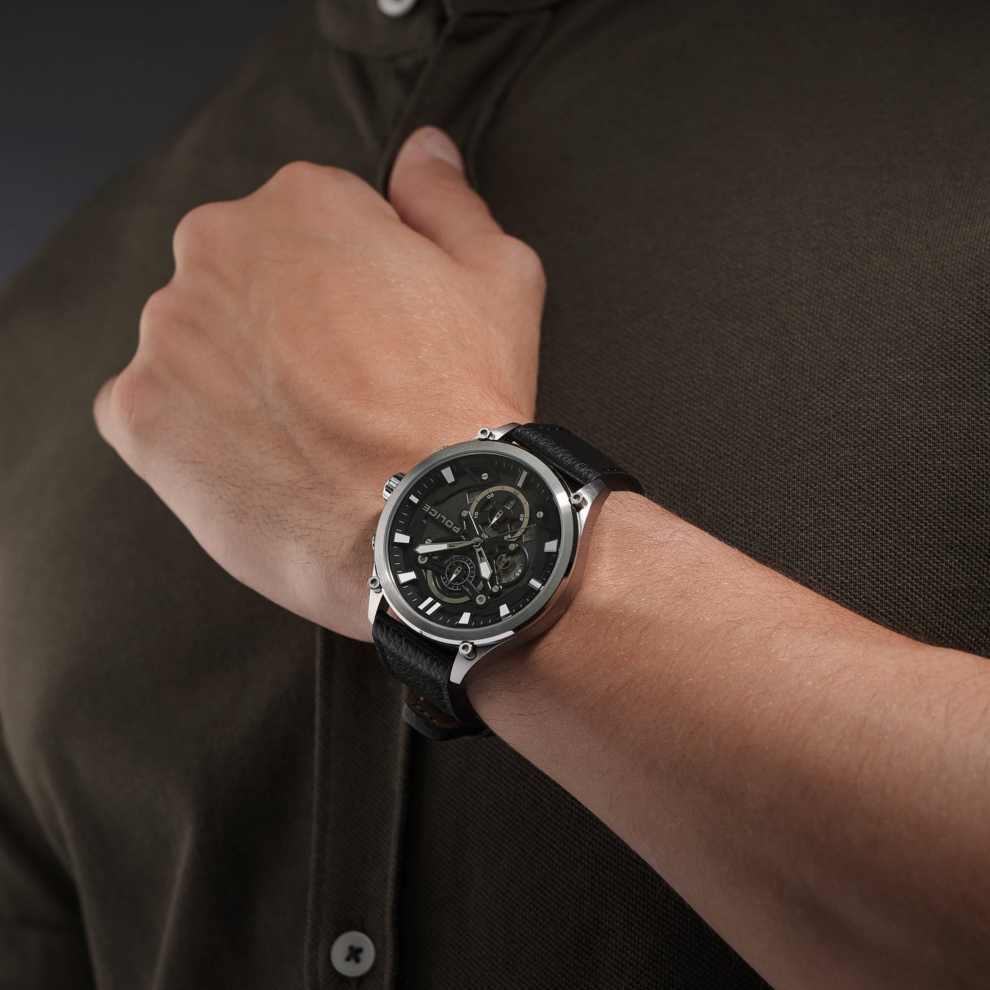 Men Wadden Black 46mm Watch