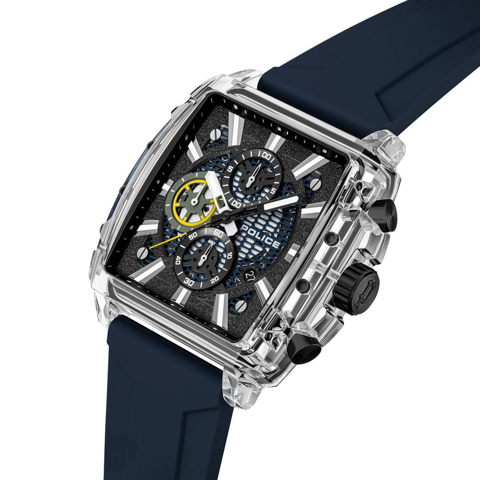 Men Clout Octet  Black And Blue  43X43.8Mm Watch