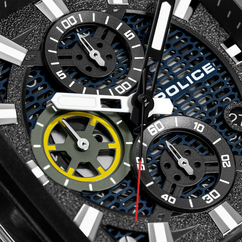 Men Clout Octet  Black And Blue  43X43.8Mm Watch