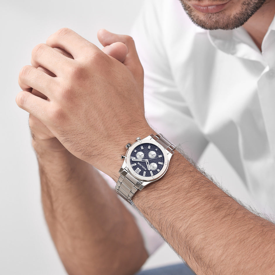 Men Polysh Silver Watch