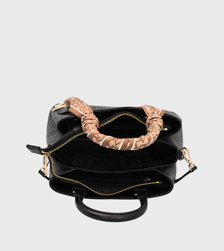 Paige Med Satchel W/ Logo Scarf