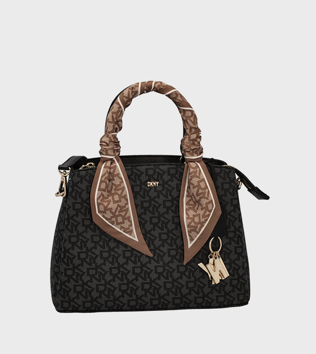 Paige Med Satchel W/ Logo Scarf