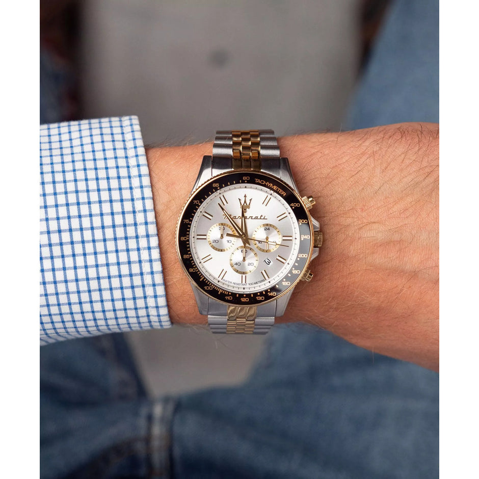 Men Sfida Two Tone Watch