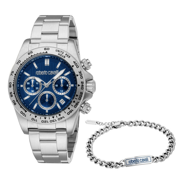 Men Fiero Silver 40mm Watch Set
