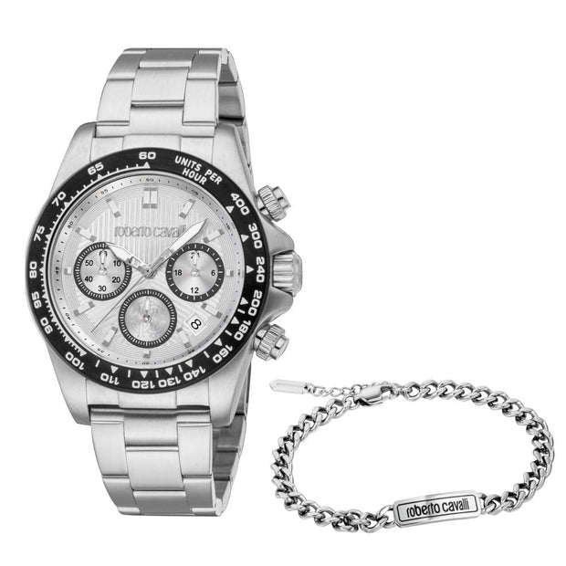 Men Fiero Silver 40mm Watch Set