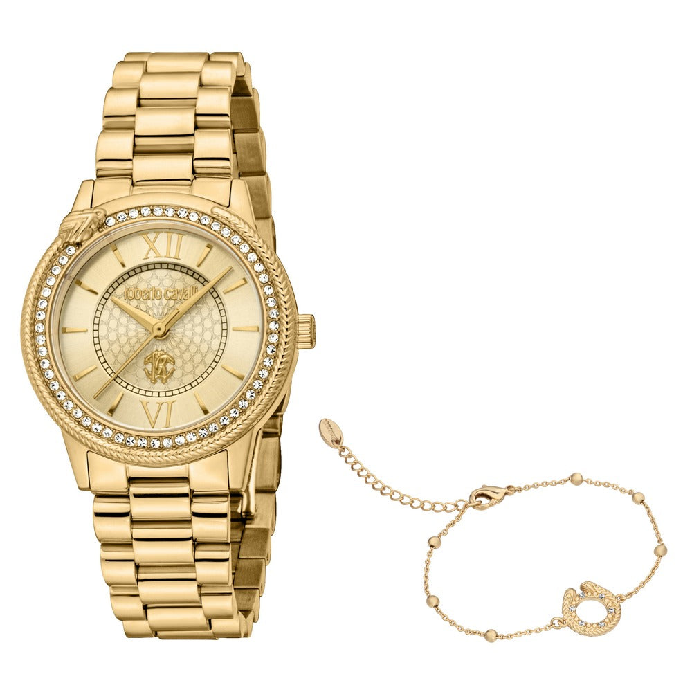 Women Lucente Gold Color 25mm Watch Set