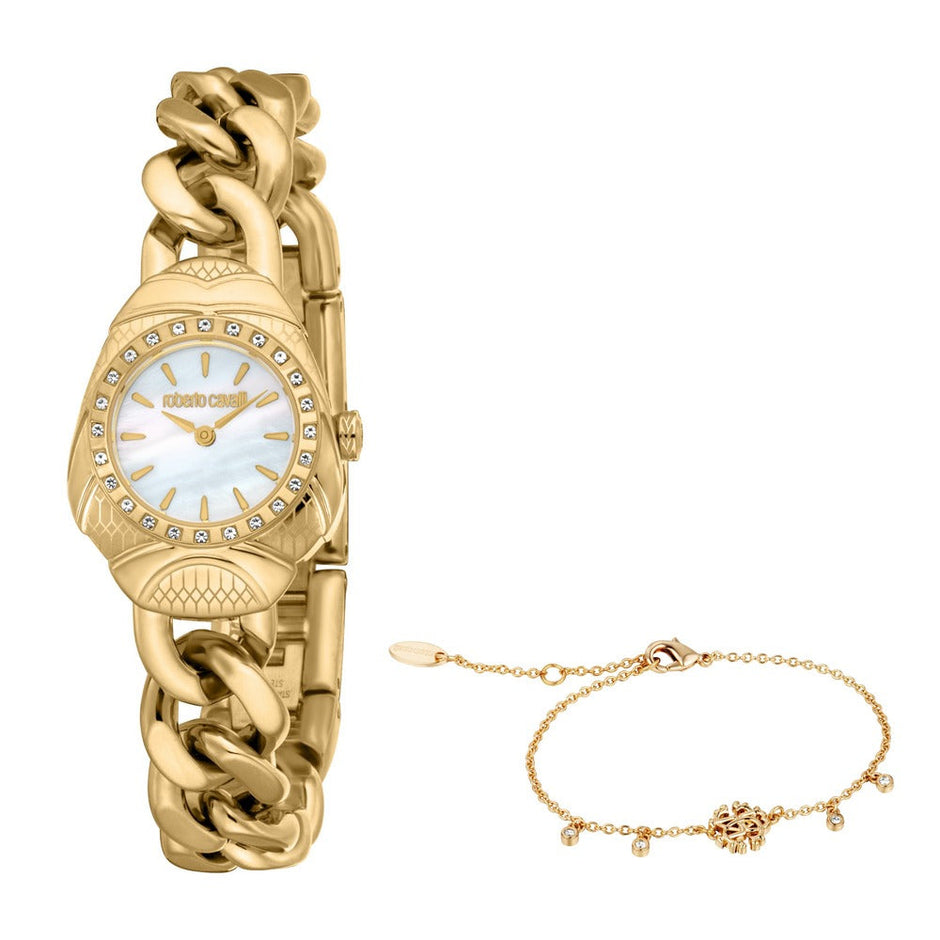 Women Riviera Gold Watch Set