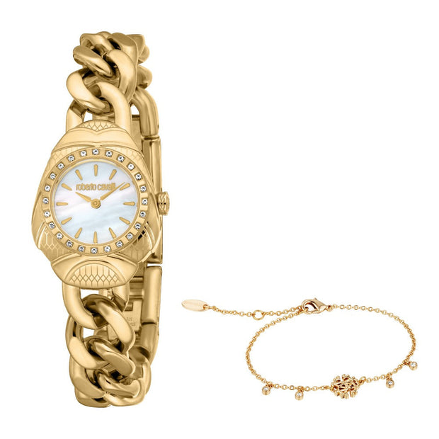Women Riviera Golden Watch Set