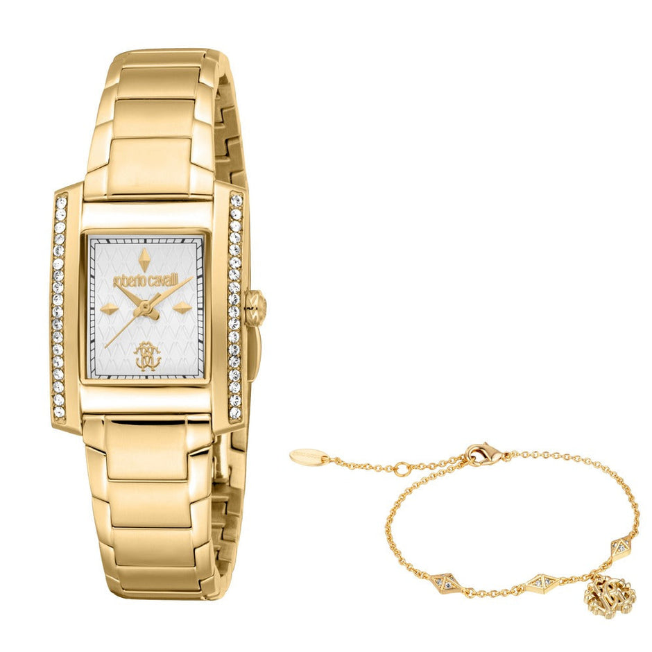 Women Soletta Gold Watch Set