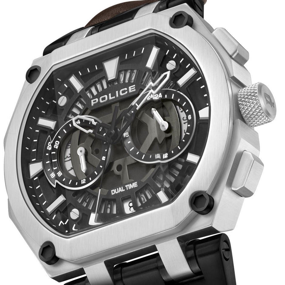 Unisex Shield Black 45mm Watch