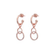 Women Sibilla Slim Round Rose Gold Earring