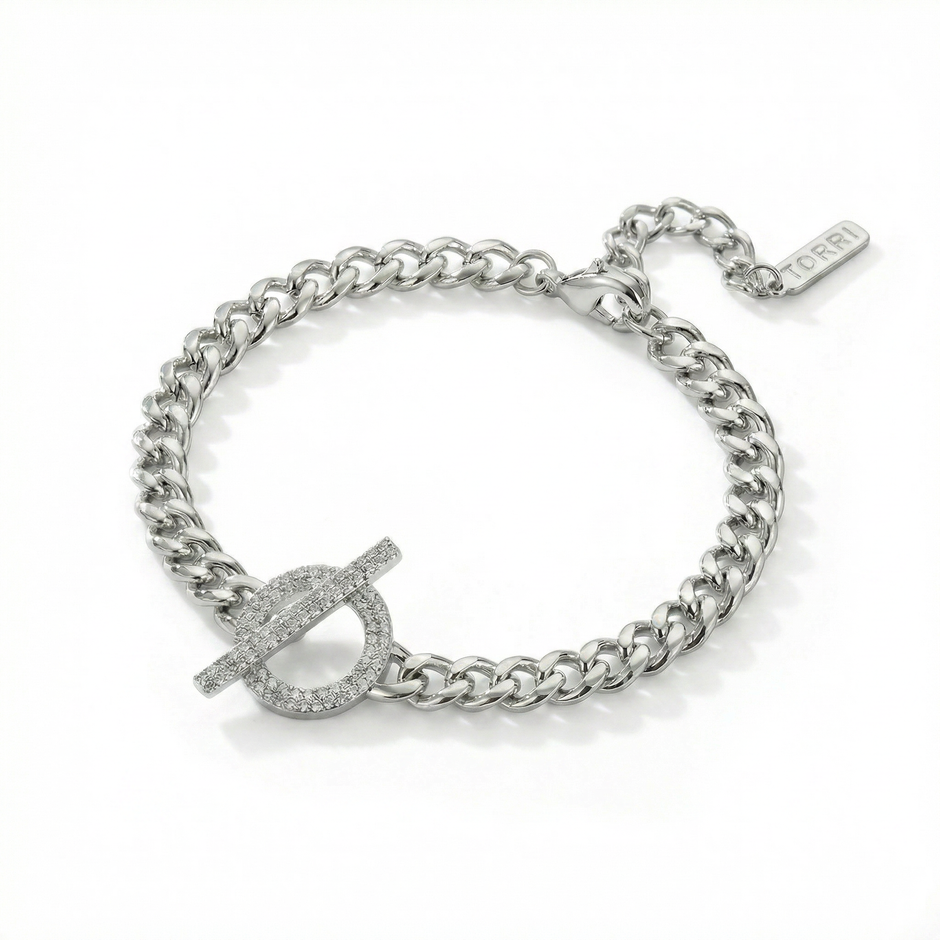 Women Orietta O Crossed White Bracelet