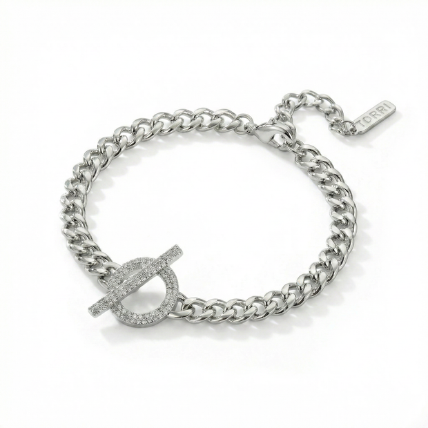 Women Orietta O Crossed White Bracelet