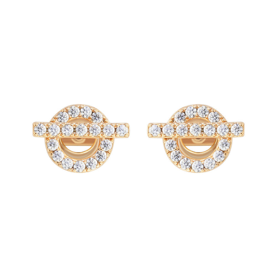 Women Orietta O Crossed Blue Earring