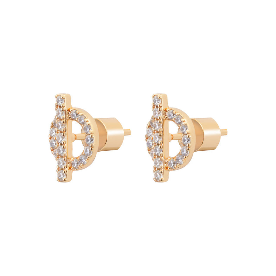 Women Orietta O Crossed Blue Earring