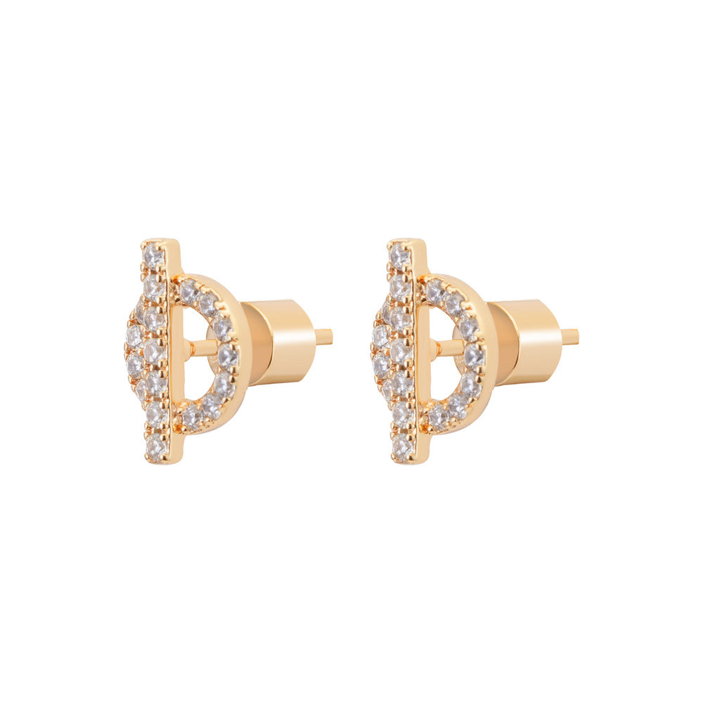 Women Orietta O Crossed Blue Earring