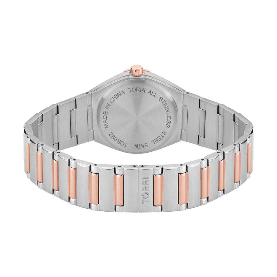 Women Manuel 34mm Silver/Rose Gold Watch