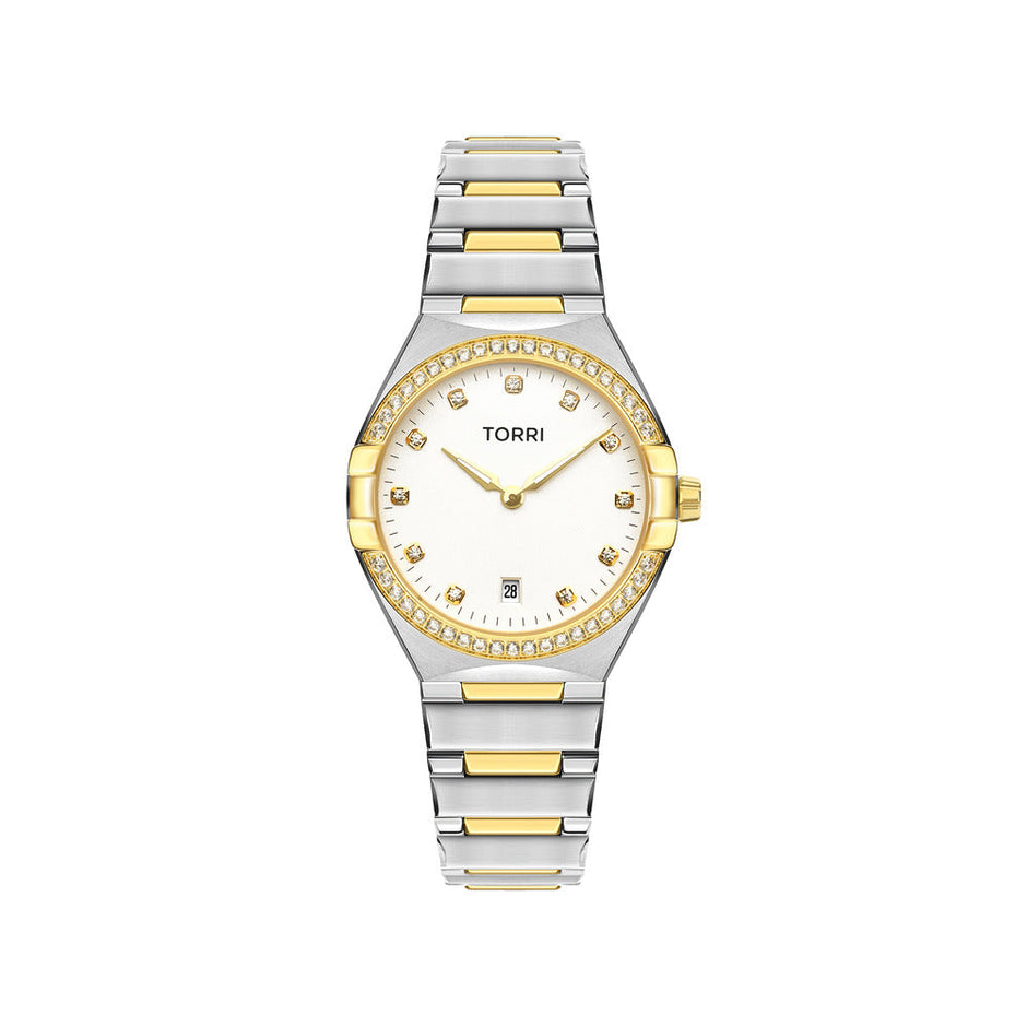 Women Manuel 34mm Silver/Gold Watch