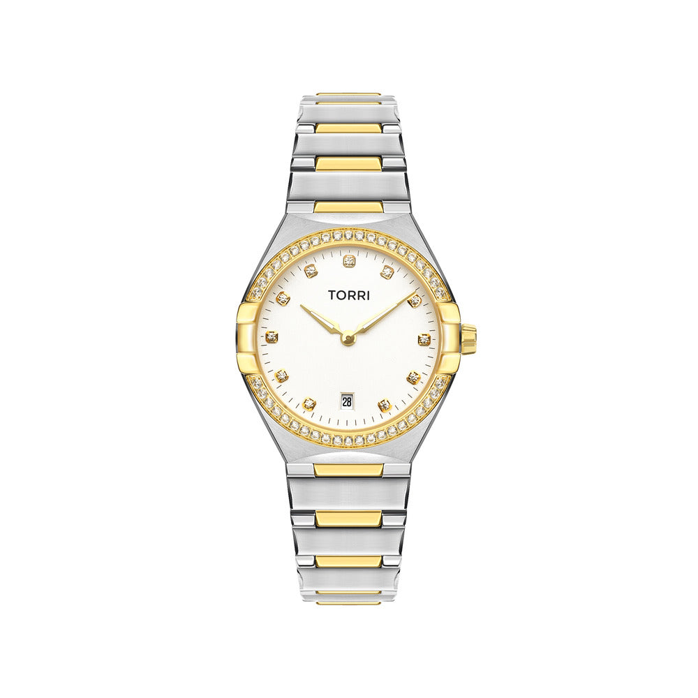 Women Manuel 34mm Silver/Gold Watch