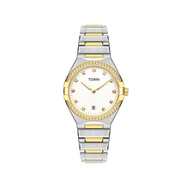 Women Manuel 34mm Silver/Gold Watch